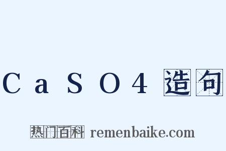 CaSO4造句是什么意思的图片